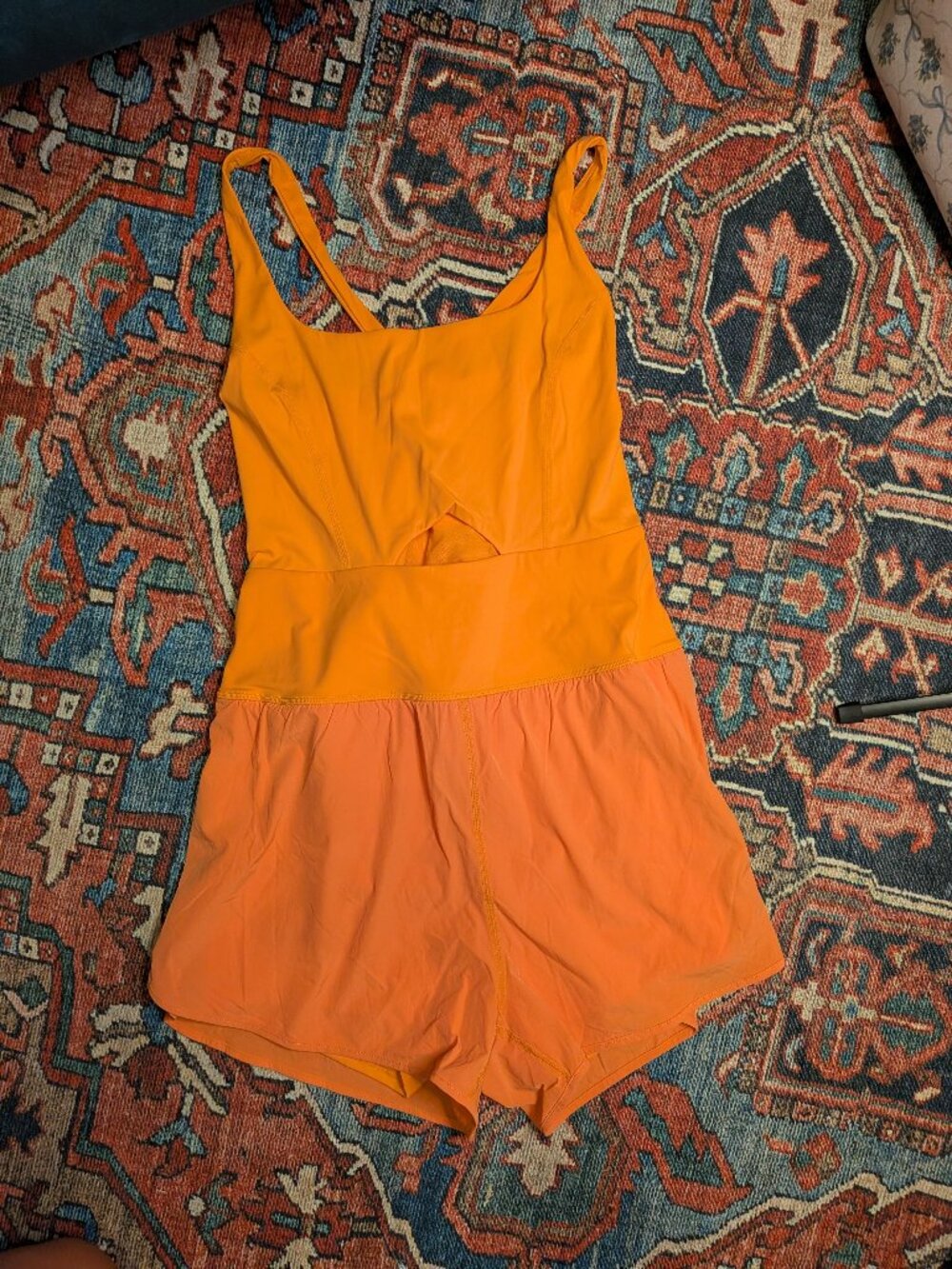 Orange Athletic One-Piece | Size Large | Workout & Athleisure